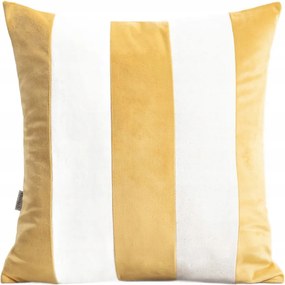 Mano párnahuzat lenvászon hozzáadásával sárga csíkokkal 45x45cm Homla