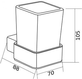 Mexen tartozékok, Pavo kefetartó, fekete, 7030438-70