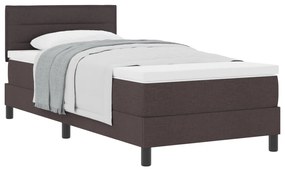 Box Spring Ágy matraccal Sötétbarna 90x200 cm Szövet
