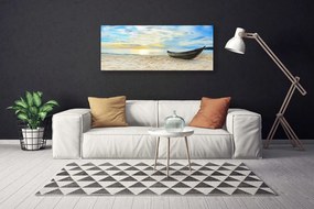 Vászonkép falra Boat Beach Sea 140x70 cm
