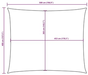 vidaXL terrakotta téglalap alakú oxford-szövet napvitorla 4 x 5 m