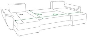 Sarok ülőgarnitúra U Radiant U2 (szürke). 1057527