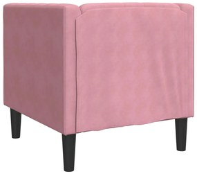 rózsaszín bársony Chesterfield kanapéfotel