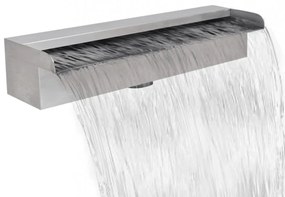 Négyszögletes rozsdamentes acél medence szökőkút 45 cm
