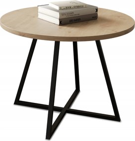 Dohányzóasztal Kerek Hálószoba Nappaliba Artisan Industrial Loft Verso 50cm