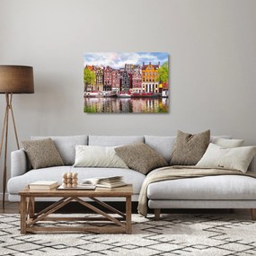 Üveg kép - Amszterdam, táncházak (70x50 cm)