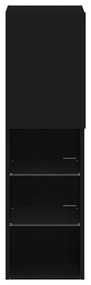 fekete TV-szekrény LED-lámpákkal 30,5 x 30 x 102 cm