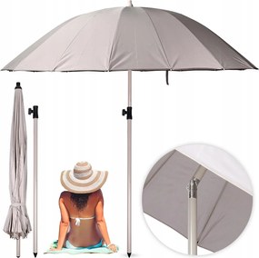 Kerti napernyő védő vízálló szürke állítható törhető 190 cm