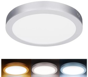 Solight WD244-S - LED panel 2 az 1-ben 24W/230V 3000/4000/6000K átm. 30 cm IP54 ezüstszínű