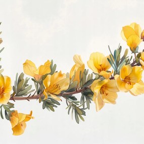 Poszter 40x40cm Sárga virágok