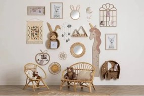 Atmosphera - Gyermek falitükör LION átm. 38 cm rattan/rafia