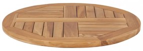 kerek tömör tíkfa asztallap 2,5 cm 60 cm