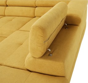 Sarokülőgarnitúra, mustár, jobbos, FABIA