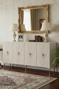 Salkım 150 - White, Gold, Travertine