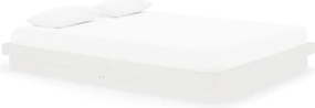 vidaXL King Size fehér tömör fa ágykeret 150 x 200 cm