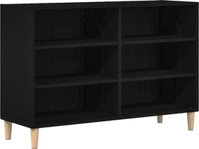 vidaXL Széf Fekete tölgy 103,5 x 35 x 70 cm Faanyag