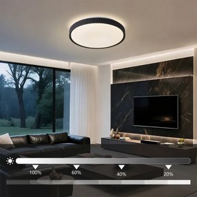 Brilagi - LED dimmelhető mennyezeti lámpa CORVO LED/72W/230V 3000-6000K fekete átm. 50 cm+távirányító