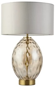 Endon 101150 - Fényerőszabályozható asztali lámpa ERIN 1xE27/10W/230V fehér/füstszínű bézs