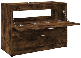 Füstös tölgy színű szerelt fa mosdószekrény 78 x 37 x 59 cm