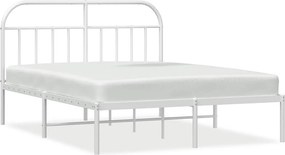 vidaXL fehér fém ágykeret fejtámlával 183 x 213 cm