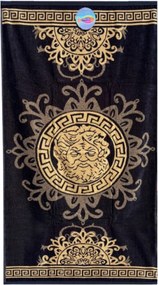 ZEUS Strandtörölköző fekete 165x90cm