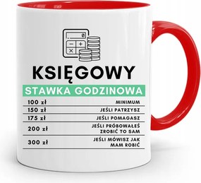 Piros Bögre Ajándék Könyvelőnek, fényképes nyomattal