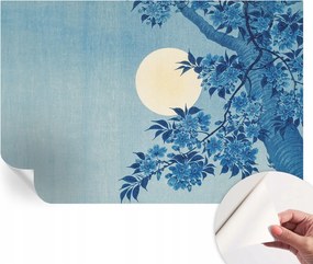 Öntapadós tapéta Fali furnér 3D hatás Virágos hold 104x70 cm