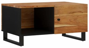 tömör akácfa és szerelt fa dohányzóasztal 80 x 50 x 40 cm
