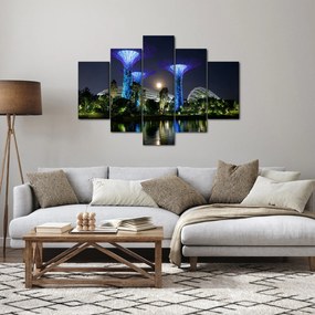 Telihold képe a szingapúri kertben (150x105 cm)