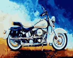 Festés számok szerint kép kerettel "Motorbicikli" 40x50 cm