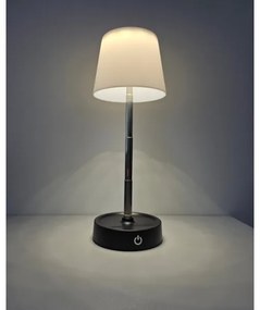 LED érintős asztali lámpa, állítható fényerő, 3W, 5V USB, 800 mAh, fehér