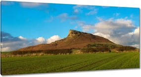 Festmények 115x55 Hegy a mező mögött