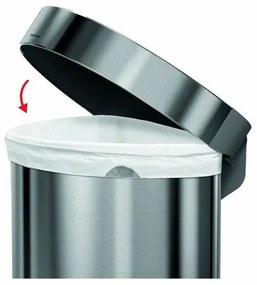 Simplehuman Pedálos szemetes 45 l, matt acél