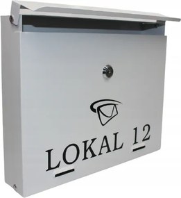 Postaláda Fém Fehér Utca Felirat