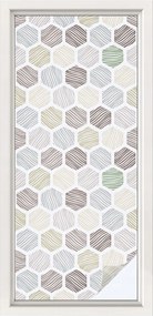 Öntapadós szélvédő furnér Adatvédelem Geometrikus hullámok 50x116