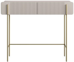 Malmi fésülködőasztal fiókokkal 100 cm - kasmír / arany lábak