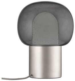 Ezüstszínű alumínium LED asztali lámpa üveg búrával (magasság 32 cm) Iris – Blomus