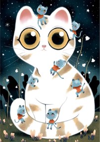 Varázs puzzle - Macskusz, 50 db-os - Cuddly cats