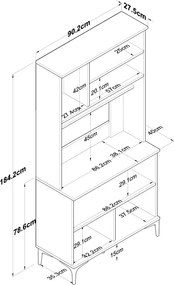Konyhaszekrény, 90,2 cm – JE192