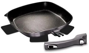 BerlingerHaus Grill serpenyő levehető nyéllel (28 cm) Metallic Line Carbon Edition  BH/6914