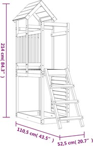 Játék Torny Barna 110,5 x 52,5 x 214 cm Szilárd Impregnált Fa