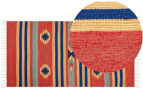 Színes kilim pamutszőnyeg 80 x 150 cm HATIS Beliani