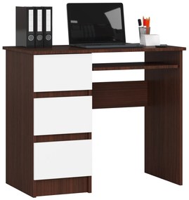 PC asztal Benicio (wenge + fehér) (B). Akció -13%. 1069029
