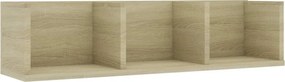 vidaXL sonoma tölgy szerelt fa CD-tartó fali polc 75x18x18 cm