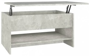 betonszürke szerelt fa dohányzóasztal 80x50x40 cm