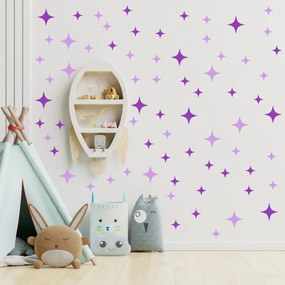 PIPPER. Textil falmatrica "Csillagok" Szín: Lila