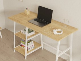 PC asztal Budevu (zafír tölgy + fehér) . 1094927