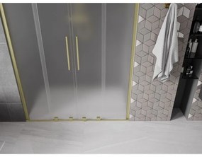 Mexen Velar Duo, tolózuhanyajtó nyitáshoz 150 cm, 8 mm-es matt üveg, arany matt, 871-150-000-32-55