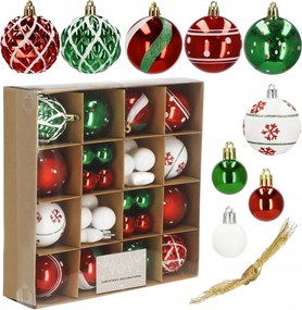 Karácsonyfadísz Nád 42DB-OS Karácsonyfa Medál Szett Törhetetlen