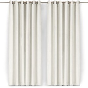 Krémszínű bársony dimout (részleges sötétítő) függöny 140x270 cm Velto – Filumi